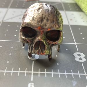 Men’s Sterling Silver Skull ring Sz. 9 retail $230